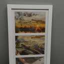 8x16 Collage Picture Frame, 5x7 Collage Picture Frame Displays Three 5x7 inch Photos, or 8x16 (Without Mat) for Available Horizontal Wall Mounting Display and Vertical, White.
