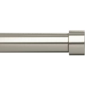Umbra Cappa Modern 1" Curtain Rod, Includes 2 Matching Finials, Brackets & Hardware, Nickel (66 to 120)