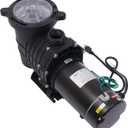 2.0HP Swimming Pool Pump, HBP1500 Electric Pool Pump Motor Filter Basket, In/Above Ground, 110-120V 60Hz Single Portability Speed Inground Basket Gallon Pool Energy Saving Pump (2HP)