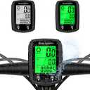 Bike Computer and Bicycle Odometer Wired MPH KM/H Bike Speedometer with Automatic Wake-Up Cycling Speed Tracker LCD Display & Single Mileage & Multi-Functions Accessories (Black)