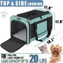 GAPZER Soft Cat Carrier Large Cat 20 lbs/Kitty Cat Travel Crate for Pet Top Load/Small Dog Sturdy Transport Fabric Carry Bag 10 Pounds/Yorkie Kennel with Pocket Teal Aqua