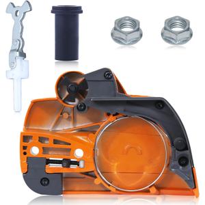 537286301 Chainsaw Clutch Cover with Brake for Husqvarna 455 460 Rancher 461Chainsaw, 455 Clutch Cover Joint Knee Repair Kit with Bar Nut Guide Bushing Chainsaw Spare Parts Replace 5372863-01