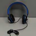 AILIHEN C8 Kids Headphones Wired, On-Ear Headphones with Microphone and Volume Control Foldable Corded Stereo 3.5mm Headset for School Teens Smartphones Chromebook Laptop Tablets Travel (Black Blue) (Medium)