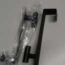 Heavy Duty Stainless Steel Over-Door Hook for Coats, Totes, Towels Easy Install Door Hooks with Non-Slip Pads for Bedroom Bathroom Entryway Office (Black, 2 Pack, Fits 1-3/4" Thick Door)