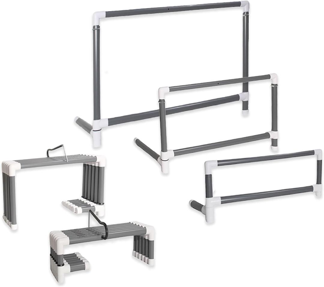Smart Adjustable Height Track and Field Workout Hurdles for Track and Field Training (27" - 42" (Set of 3))
