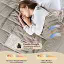 downluxe Weighted Blanket King Size, 18 lb Weighted Blanket with Glass Beads for All Season, Machine Washable Heavy Blanket (Sand, 108 X 90 Inch)
