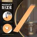 uxcell 2pcs Door Kick Plate, 6 x 34 Inches Anodized Aluminum Kick Plate Door Plate, 1.5mm (1/16 Inch) Thickness, for Exterior Front Door or Back Door, Copper Gold