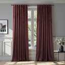 Ruby Wine Velvet Curtains 84 Inch Length for Living Room 2 Panels Back Tab Pocket Luxury Drapes Thermal Insulated Darkening Curtain for Girls Bedroom Vintage Victorian Decor Dark Purple Red 52x84 Long