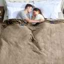 Electric Blanket King Size, Dual Control Heated Blankets (90"x100") 10 Heat Settings & 0.5-12H Adjustable Timer, Cozy Velvet ReversibleOverheat Protection, ETL Certified, Machine Washable (King Size 100"  90", Taupe - Velvet & Velvet)