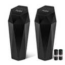 Car Trash Can with Lid - 2-Pack, Interior Accessories for Vehicles, Leakproof Garbage Can with 30 Detachable Trash Bags, Multipurpose Organizers and Storage Solutions for Home and Office (Black)