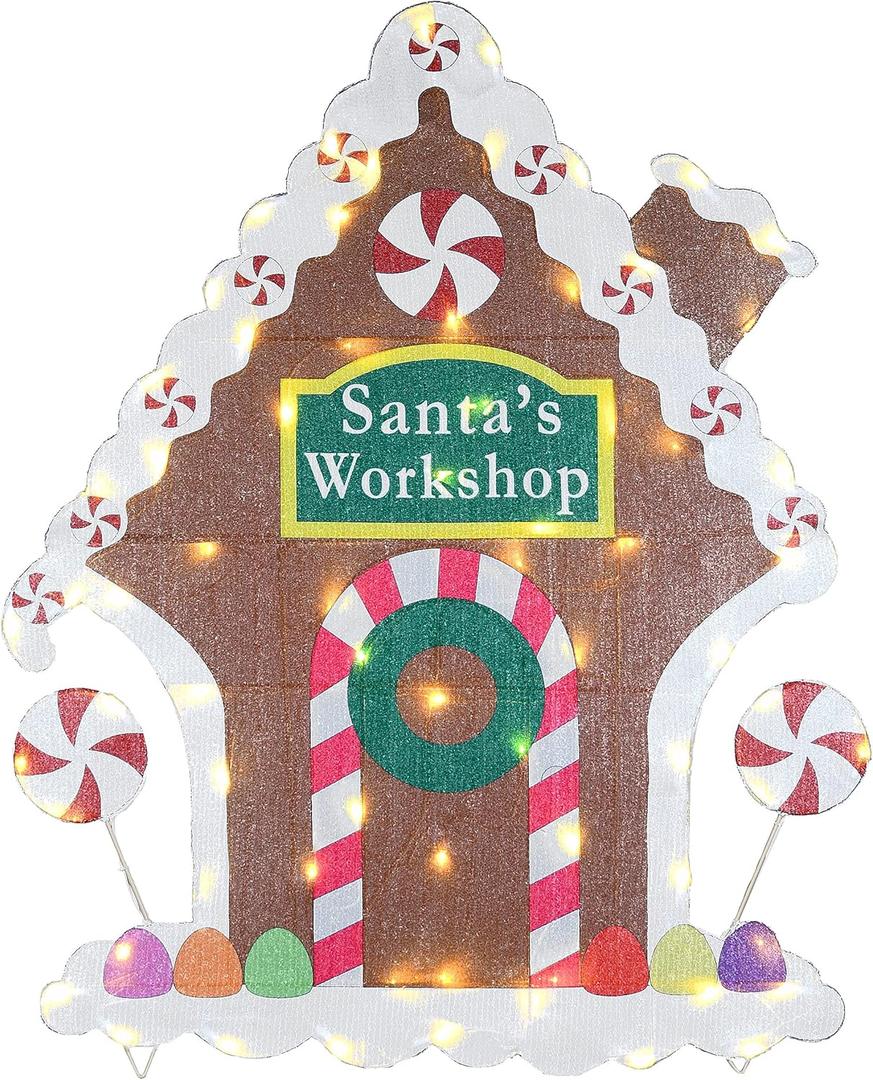 42" Pre-Lit Gingerbread House with 70 LED Lights