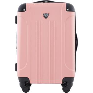 Travelers Club Chicago Hardside Expandable Spinner Luggage, Rose Gold, 22" Carry-On