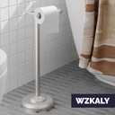 Toilet Paper Holder Stand, Brushed Nickel Toilet Paper Holder Free Standing, Post Pivoting Design & Stable Weighted Base SUS304 Stainless Steel for Bathroom(Mega Roll)