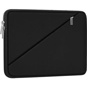 Laptop Sleeve Case 15.6 inch, Traveling Carrying Computer Sleeve Bag with Zippered Pocket, Shockproof Protective Laptop Cover Compatible for Apple Notebook, HP, Dell, Acer, Asus, Lenovo, Black