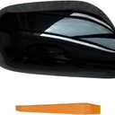 Left Driver Side Direct Replacement Mirror Cover Cap Compatible with Toyota Corolla 2007-2013 Glossy Black