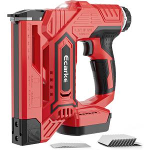 Ecarke Cordless Brad Nailer 2-in-1 Compatible with Milwaukee 18V Battery, 18 Gauge Nail Gun 5/8 to 1-1/4 Inch with 2000 Nials for Wood Carpentry, Powered Electric, 2 Mode, Tool Only