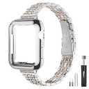QUNDAXI Slim Watch Band Compatible with Apple Watch 41mm 45mm 42mm 44mm 40mm 38mm Metal stainless steel Watchband suitable for iWatch 9/ 8/ 7/ 6/ 5/ 4/ 3/ 2/ 1/ SE series Women Luxury strap (38mm 40mm 41mm,