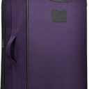 U.S. Traveler Aviron Bay Expandable Softside Luggage with Spinner Wheels, Purple, Large 31-Inch