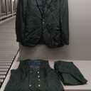 Wangyue 3 Piece Men's Suits Slim Fit Suits for Men Wedding Prom Tuxedo Suits Formal Business (Large, Green)