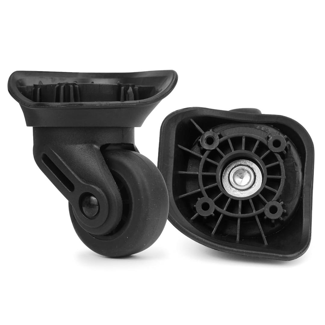 Zoofen Luggage Wheels Replacement 2 pcs Suitcase Replacement Wheels Wear-Resistant Luggage Carry On Spinner Wheels with 4 Holes (ZA-72A)