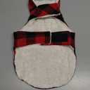 Malier Winter Coat for Dogs - Classic Plaid Fleece Cold Weather Jacket With Pocket, Windproof Warm Vest Clothes for Small Medium Large Dogs (Red, Medium)