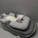 Baby Feeding Pillow, Anti Overflow Feeding Pillow for Reducing Spit-Up, Safety Nursing Pillow, Baby Lounger Reflux Wedge Breastfeeding, Removable top and Bottom (Small, Grey)