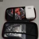 Cordless Electric Screwdriver Set, 8V 10Nm Rechargeable Power Electric Drill, Battery Screw Gun with Driver Bit, 320RPM/10+1 Torque, 2 Position Handle, Flexible Shaft LED Light (Red, 28Pcs)