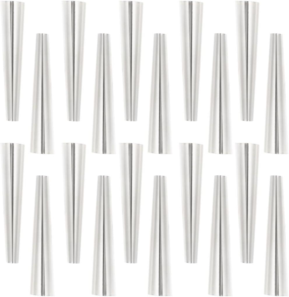 Cannoli Forms 4.72 Inch - Cannoli Tube Set Pack of 18 Set - Cream Horn Molds for Baking Stainless Steel - Non Stick Metal Tubes for Pastry