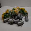 6 Sets Sunflowers Centerpieces for Tables Artificial Sunflower with Vase Rustic Faux Flower for Home Summer Spring Kitchen Decor (Vintage Color)