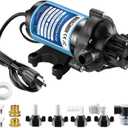 WASSERMANN Water Pressure Booster Pump 115 Volt AC 4.5GPM 55PSI,Water Pump Self Priming Diaphragm Pump with Pressure Switch for Kitchen Bathroom Marine Yacht Garden