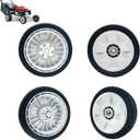 4 Pack Lawn Mower Wheels, HRR216K9VKAA Wheels, Fit for Honda HRR216 HR215 HRT216 HRB215 HRR2168vka etc 21 Inch Lawn Mower,2 Rear Wheels 42710-VE2-M02ZE, 2 Front Wheels 44710-VL0-L02ZB 