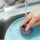 12Pcs Steel Wool Scrubber Pads for Cleaning Dishes, Pans, Pots, Ovens, Grills, Sinks - Stainless Steel Scrubbers for Kitchen, 12 Pack