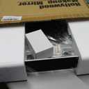 HNV 16"x12" Vanity Mirror with Lights, Hollywood Lighted Makeup Mirror with 10X Magnification, Smart Touch Control, 3 Color Dimmable LED, Square Frame Tabletop or Bathroom Dresser Mount (White)