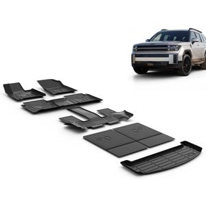 Floor Mats & Backrest Mats & Cargo Liner for 2026 2025 2024 Hyundai Santa Fe Hybrid Car Mats All Weather Trunk Mat Hyundai Santa Fe Floor Mats Accessories
