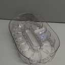 Lazy Susan Organizer for Refrigerator, 13.5'' x 8.5'' Clear Rectangular Turntable Fridge Organizer for Condiments in Refrigerator, Cabinet, Pantry, or Kitchen Countertop (2 Pack)