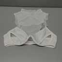 SweatyRocks Women's Cut Out Sheer Mesh Crop Top Mock Neck Sleeveless Y2k Party Rave Tops White Medium