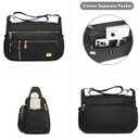 NPBAG Crossbody Bag for Women, Shoulder Purse Handbag Messenger Bag, Trendy Pocketbooks, Waterproof and Multi-Pockets