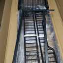 1 Set Retail Display Rack Shelf Cart with Wheels and Hook Heavy-Duty Metal Snack Potato Chip Display Organizer Concession Stand for Supermarket Grocery Store Home Black (5 Tier 10 Hook)