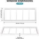 Melkus Shed Window 12"x30" 2 Pack Transom Window Fixed Design with Tempered Glass, Perfect for Shed, Chicken Coop, Barn, Greenhouse, Garage, Playhouse, Storage Room, White