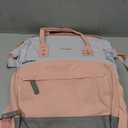 LOVEVOOK Laptop Backpack for Women, 15.6 Inch Work Business Backpacks Purse With Large Capacity, Waterproof Nurse Bag College Bookbag for School, Waterproof Casual Daypack for Travel (Pink-Grey)