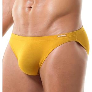 Unpack Bikini Mens Brief Modal Underwear (Yellow, XL)