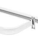 4 Pieces Adjustable Curtain Single Rod Heavy Duty Door Window Curtain Rod Pan Lid Organizer for Home Windows Doors kitchen Valance Sash Curtains (28-48inch)