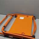 Vibrant and Cheerful Orange Folding Outdoor Chair, Compact Lightweight Portable Design with Wood Armrests & Metal Frame for Backyar, Camping, Beach, Hiking, Picnics