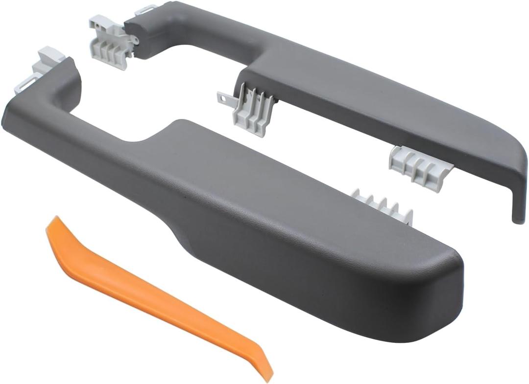MOTOKU Pair Front Door Armrest Handle Light Gray for Chevy Silverado Silverado Tahoe for GMC Sierra Yukon for Cadillac Escalade 2000-2006 Left Driver and Right Passenger Side