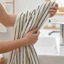 6 Piece Black and White Striped Hand Towels,100% Cotton Bathroom Towels Ultra Soft and Highly Absorbent Hand Towels for Bathroom Kitchen, Showering, Spa, Gym,Hotel (13 x 29)
