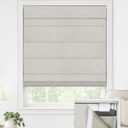 LazBlinds No Drill Roman Shades for Windows, Cordless Blackout Window Shades with UV Protection, Polyester Fabric for Bedroom & Living Room, 24" W x 64" H, Beige