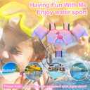 Chriffer Kids Swim Vest Life Jacket for 30-55 Pounds Boys and Girls, Toddler Floaties with Shoulder Harness Arm Wings for 2,3,4,5,6,7 Years Old Baby (Pink Purple)