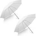 [2 Pack] 33"/84cm White Translucent Soft Umbrella Kit,Photography Umbrella Lighting Kit for Studio/Outdoor Photo and Video Lighting Accessories (2 * 33" White)