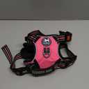 PoyPet No Pull Dog Harness, [Release on Neck] Reflective Adjustable No Choke Pet Vest with Front & Back 2 Leash Attachments, Soft Control Training Handle for Small Medium Large Dogs(Pink,M)