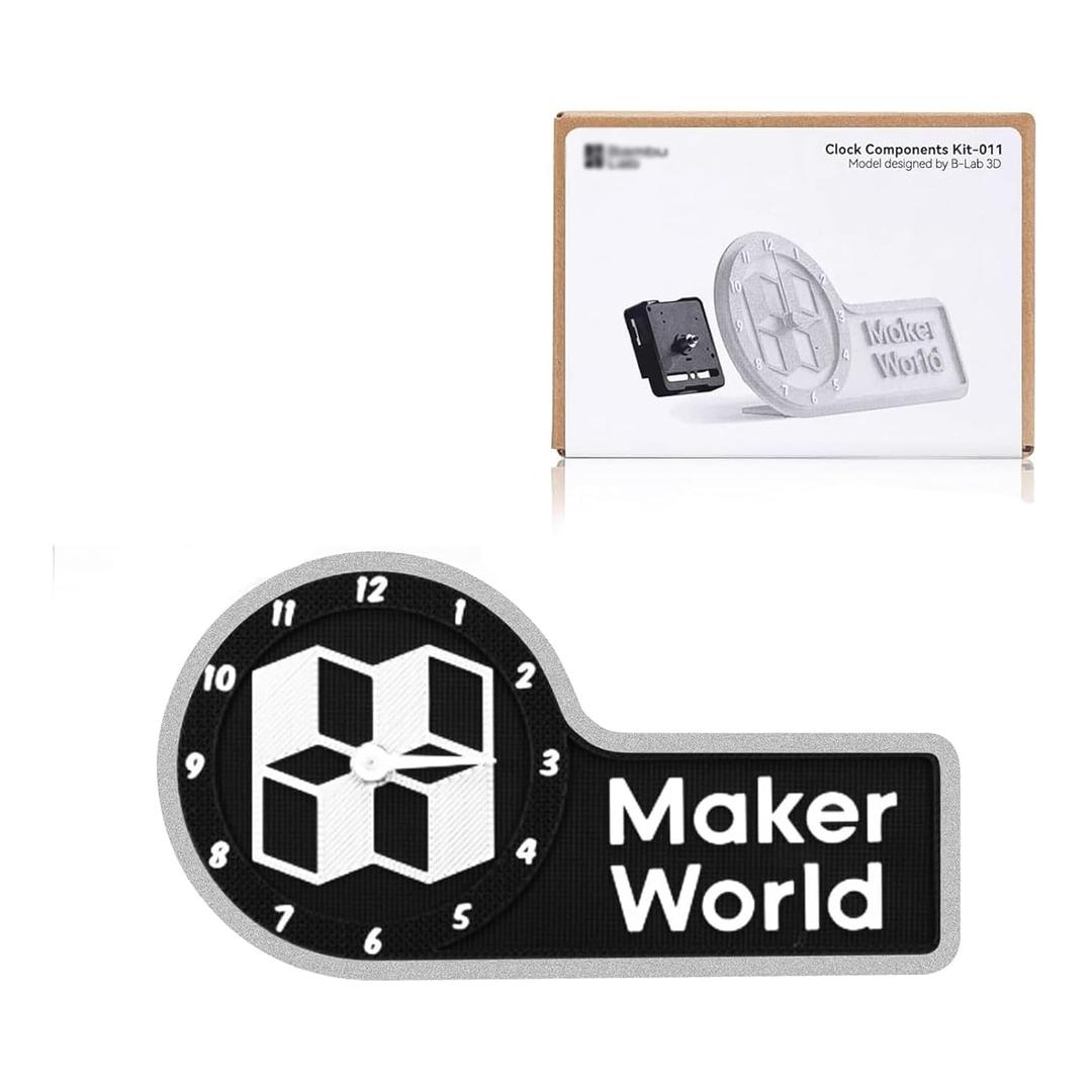 Makerworld MH011 3D Printer Clock Creative Model Components for Bambu Lab A1/X1/X1C/X1E/ P1P/P1S 3D Printer,3D Printer DIY Parts Makerworld Kits for Bambulabs-Prints NOT Included.